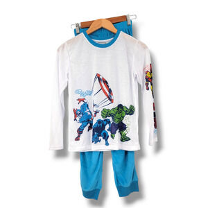 NEW Marvel Boys 2 Piece Pajama Sleep Set Hulk Captain America Size Large 10/12‎